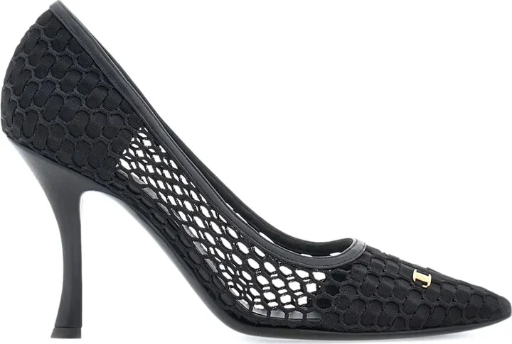 95mm Vara-appliqué slingback pumps