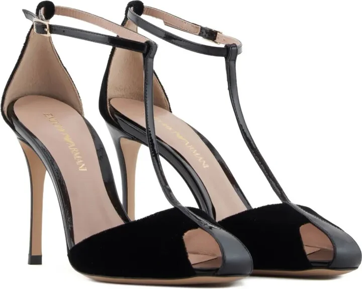 95mm velvet T-bar sandals - Image 2