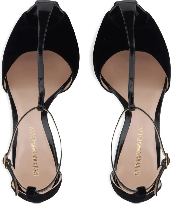 95mm velvet T-bar sandals - Image 4
