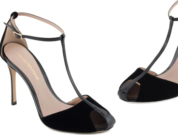 95mm velvet T-bar sandals - Image 5
