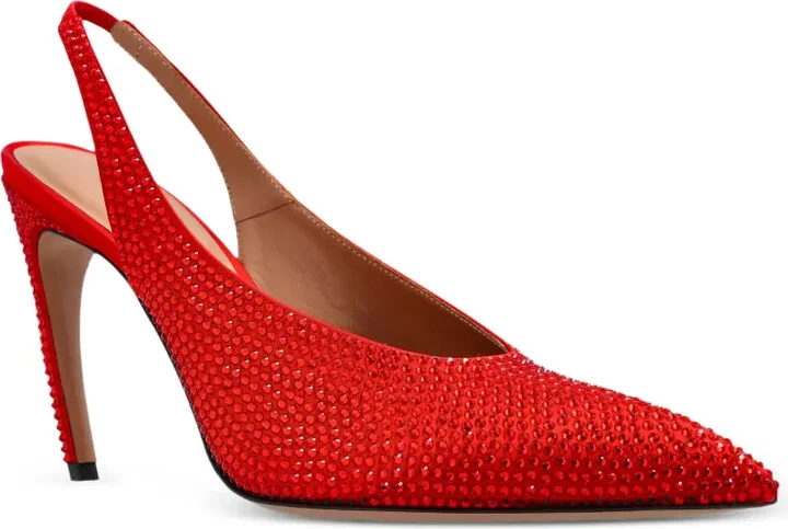 95mm Viper crystal-embellished slingback pumps - Image 2