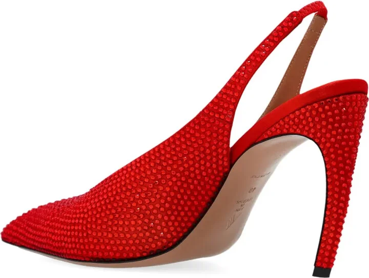 95mm Viper crystal-embellished slingback pumps - Image 3
