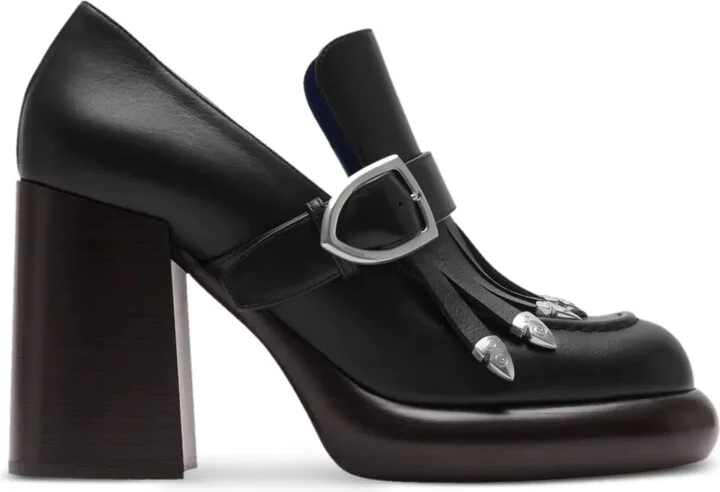 95mm Wedge Fringed Pumps