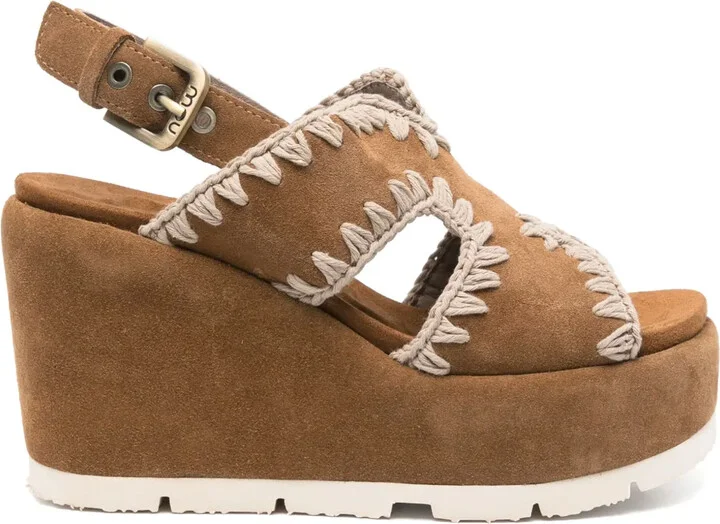 95mm Whipstitch-Detail Sandals