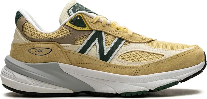 990 "Pale Yellow/Forest Green" sneakers