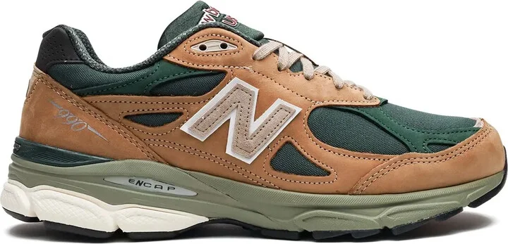 990 v3 Made in USA “Tan/Green” sneakers