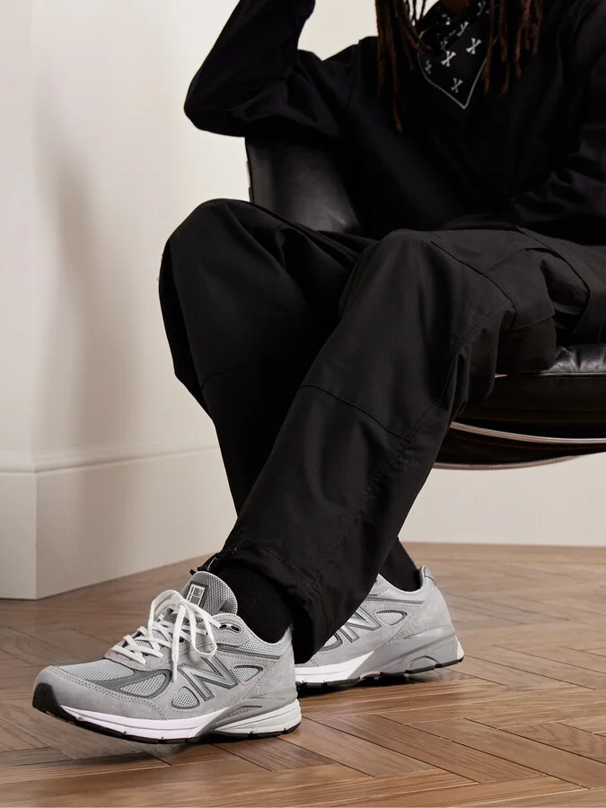 990v4 Suede and Mesh Sneakers - Image 2