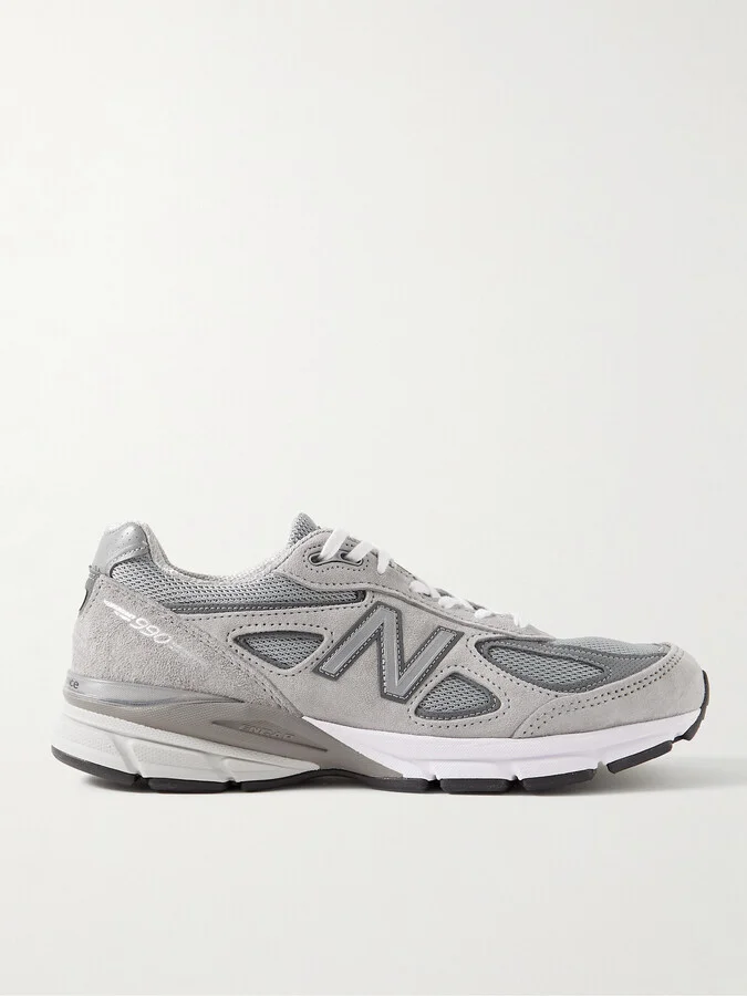 990v4 Suede and Mesh Sneakers