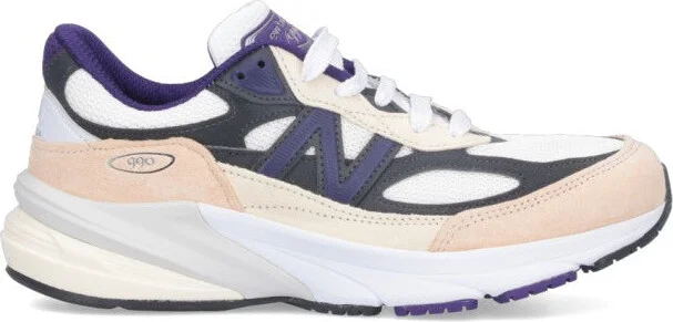 990V6 Sneakers In Suede And Multicolor Mesh