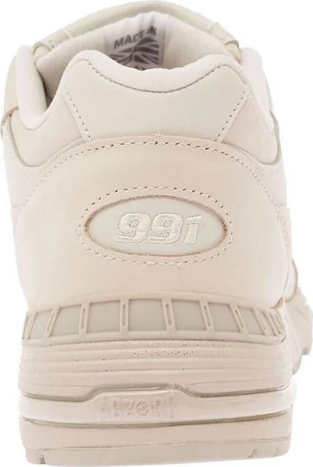 '991' Beige Panelled Sneakers With Logo Patch In Leather And Fabric Man - Image 4