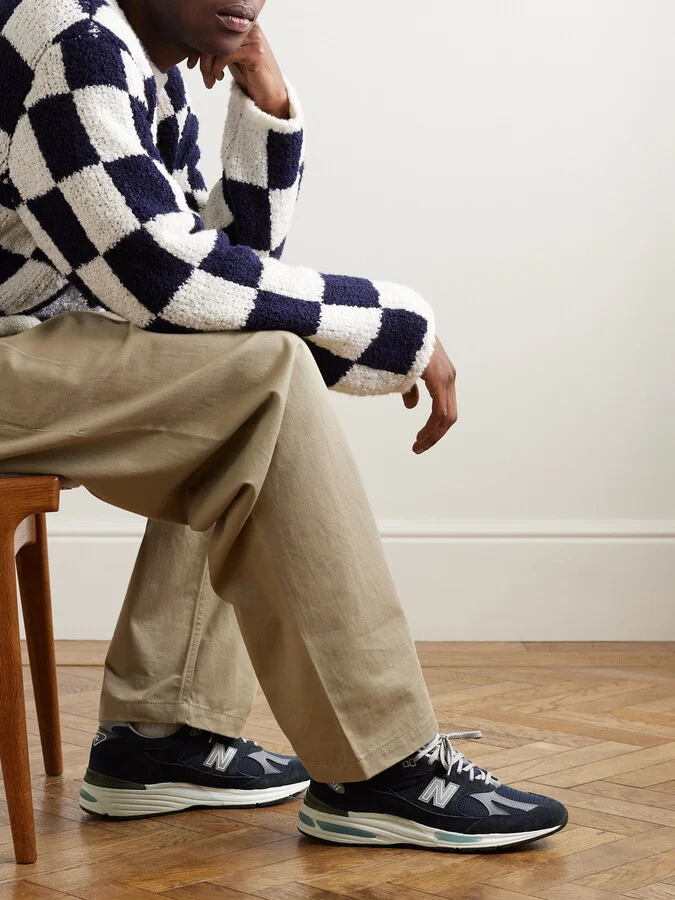991v2 Suede, Mesh and Faux Leather Sneakers - Image 2