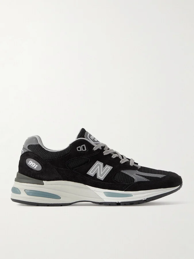 991v2 Suede, Mesh and Faux Leather Sneakers