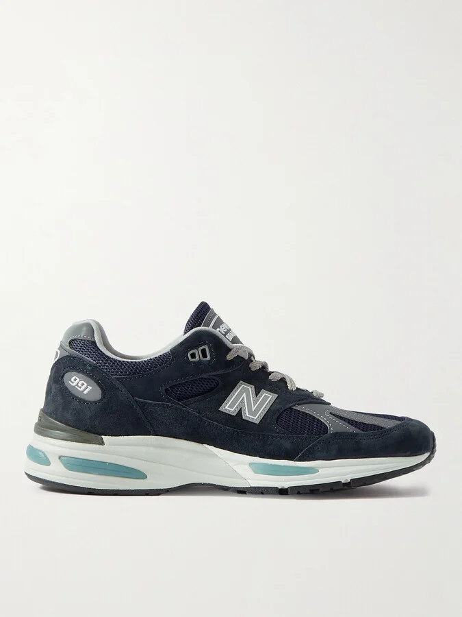 991v2 Suede, Mesh and Faux Leather Sneakers