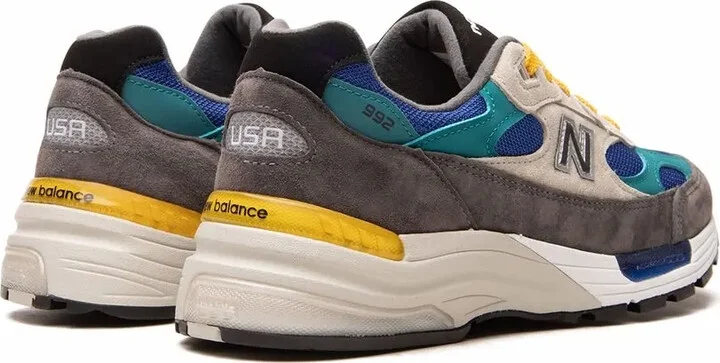 992 "Grey/Blue/Teal/Yellow" low-top sneakers - Image 3