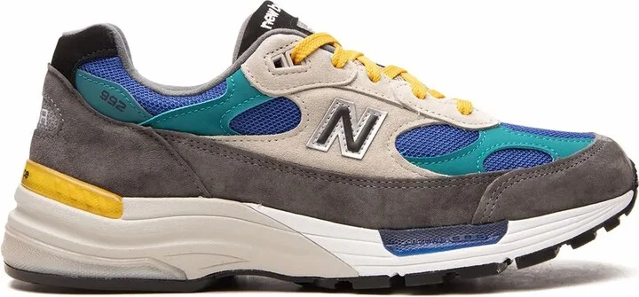 992 "Grey/Blue/Teal/Yellow" low-top sneakers
