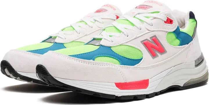 992 "White Neon Cyan" sneakers - Image 4