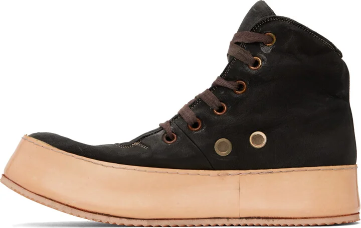 A DICIANNOVEVENTITRE SSENSE Exclusive Brown Canua Mid Sneakers - Image 3
