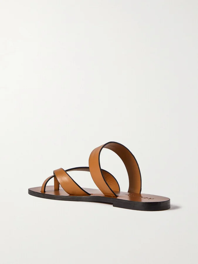 A Emery - Carter Leather Slides - Brown - Image 3