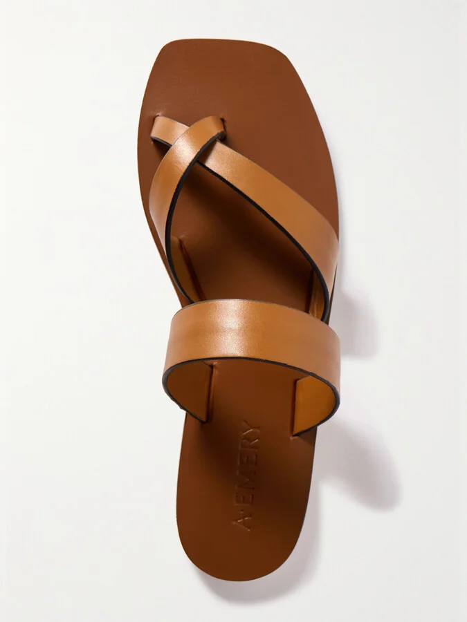 A Emery - Carter Leather Slides - Brown - Image 5