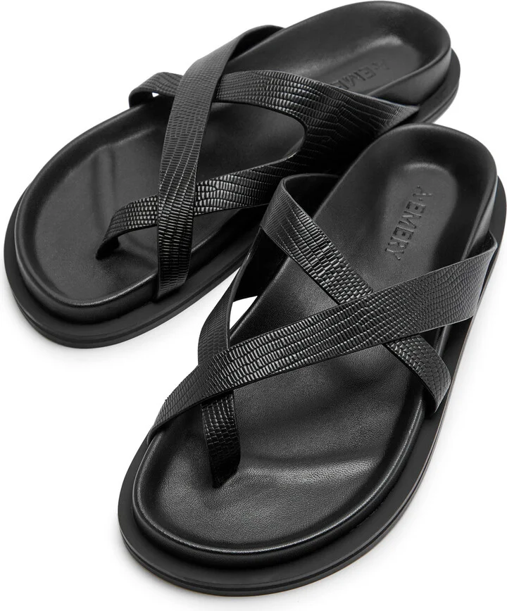 A.emery Claude Leather Sandals - Image 3