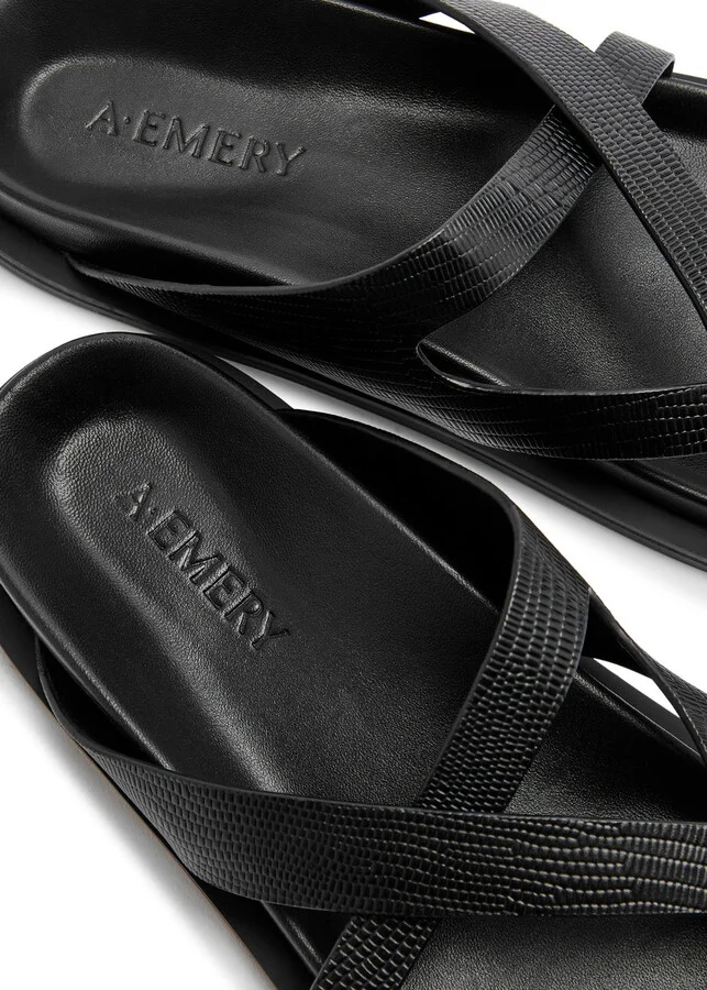 A.emery Claude Leather Sandals - Image 4