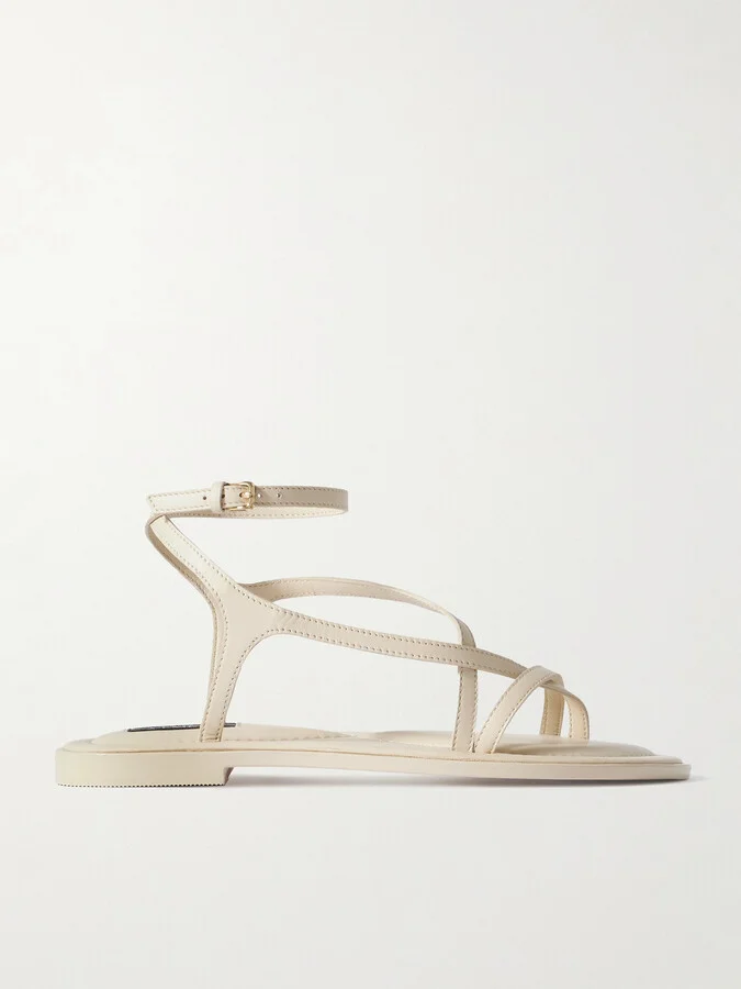 A Emery - Edna Leather Sandals - Off-white