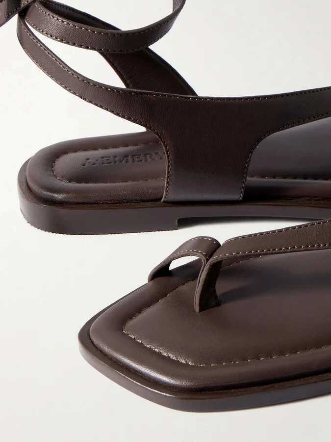 A Emery - Heidi Leather Sandals - Brown - Image 4