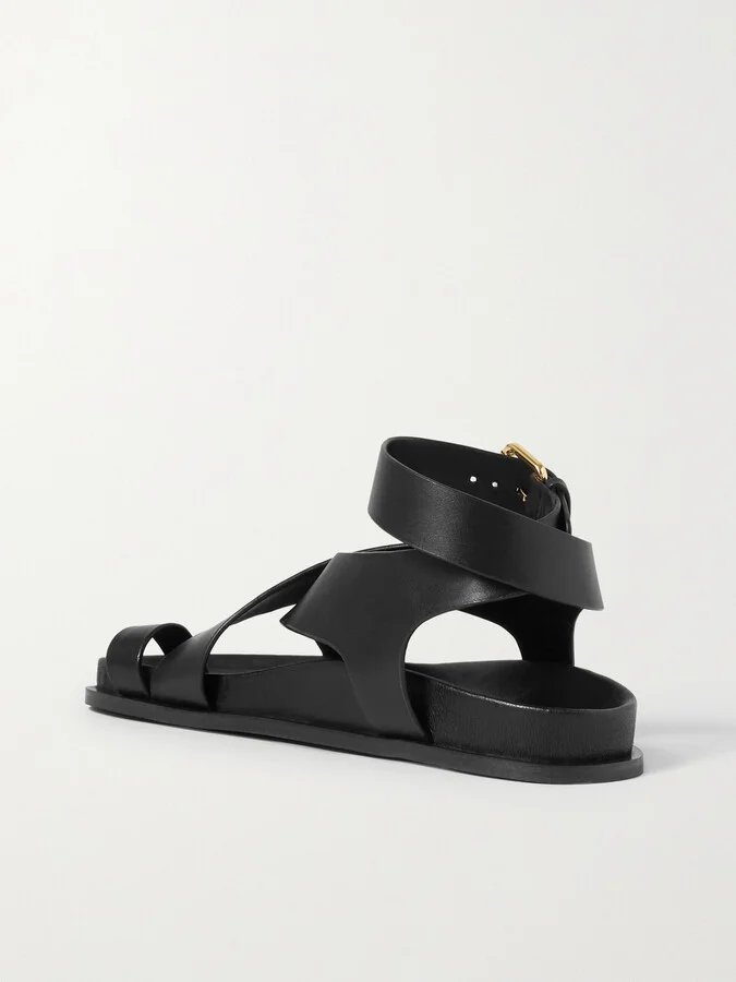 A Emery - Jalen Leather Sandals - Black - Image 3