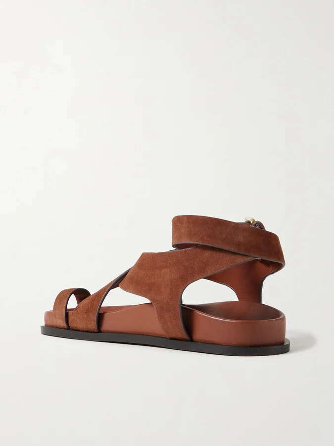 A Emery - Jalen Suede And Leather Sandals - Brown - Image 3