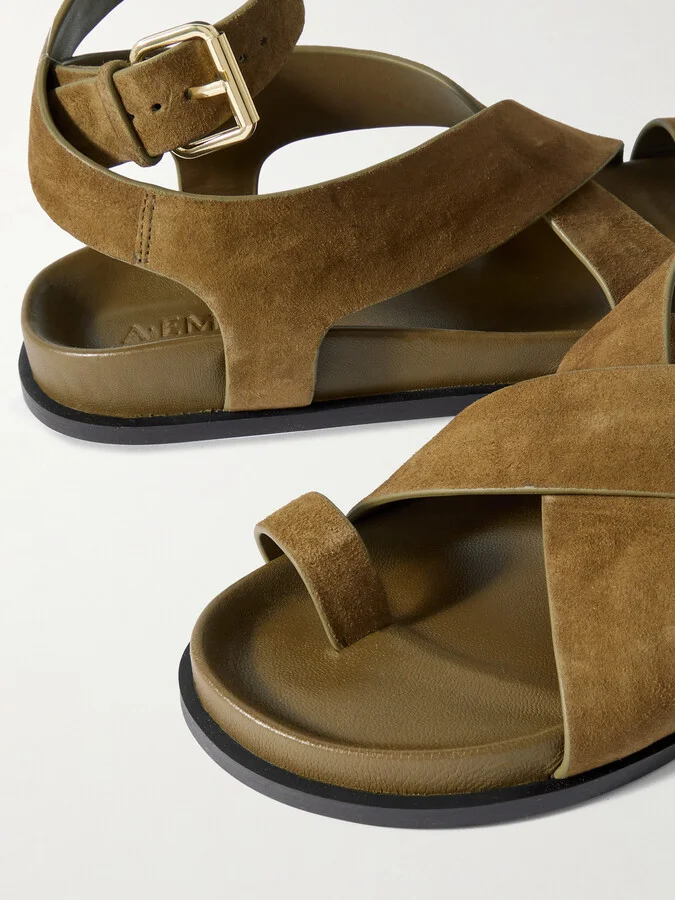 A Emery - Jalen Suede Sandals - Green - Image 4