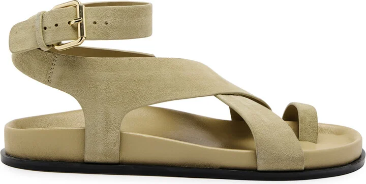 A.emery Jalen Women's Designer Suede Sandals Beige UK3 / EU36