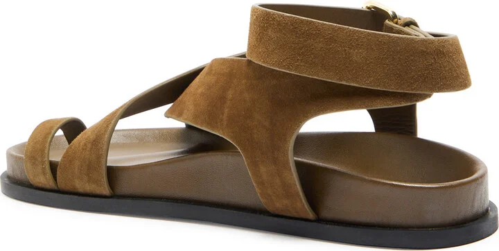 A.emery Jalen Women's Designer Suede Sandals Brown UK3 / EU36 - Image 2