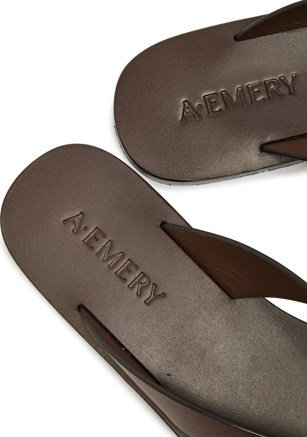 A.emery Kinto Leather Flip Flops - Image 4