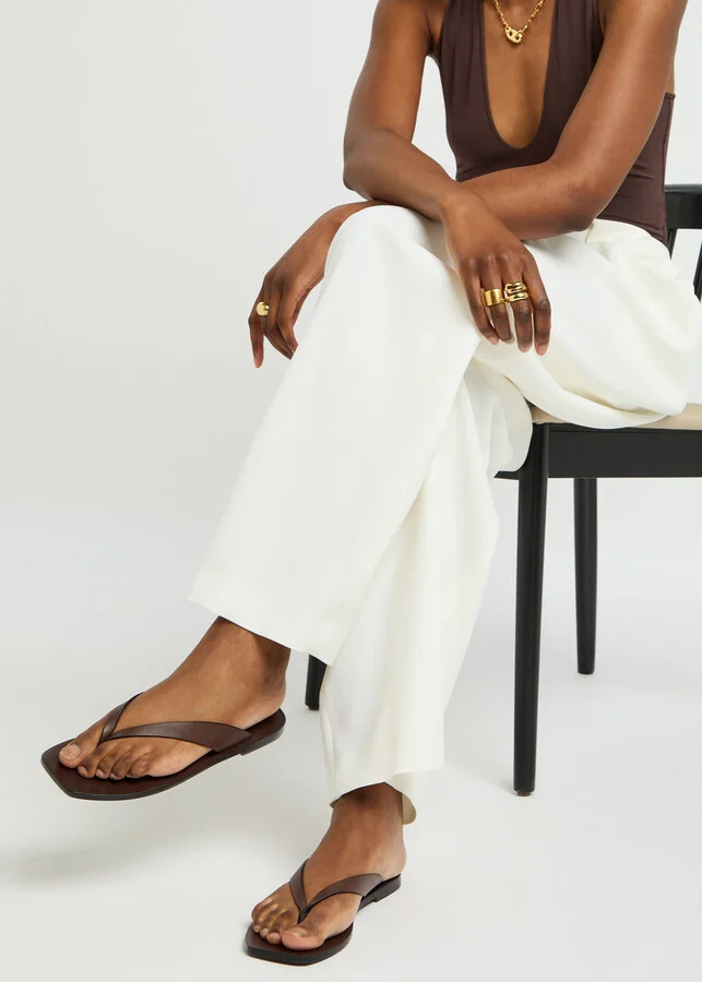 A.emery Kinto Leather Flip Flops - Image 5