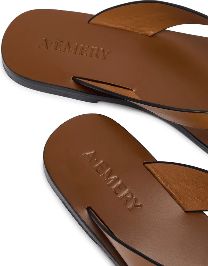 A.emery Kinto Leather Flip Flops - Image 4