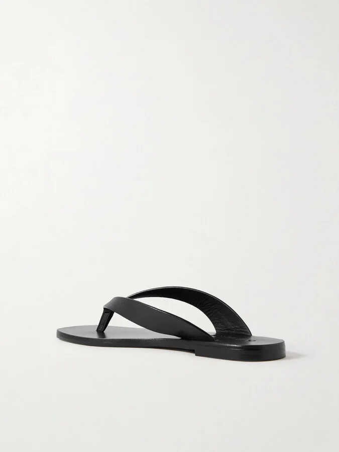 A Emery - Kinto Leather Flip Flops - Black - Image 3