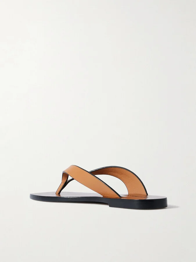 A Emery - Kinto Leather Flip Flops - Brown - Image 3