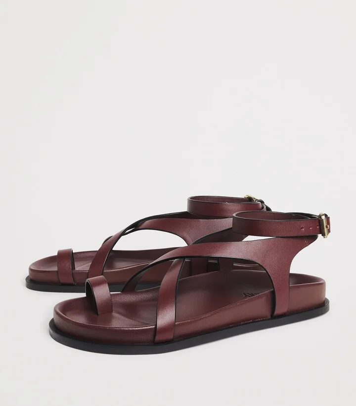 A.Emery Leather Jalen Slim Sandals - Image 3
