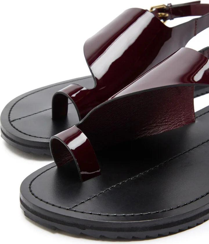 A.emery Milne Patent Leather Sandals - Image 3