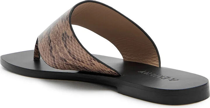 A.emery Paton Snake-effect Leather Flip Flops - Image 2