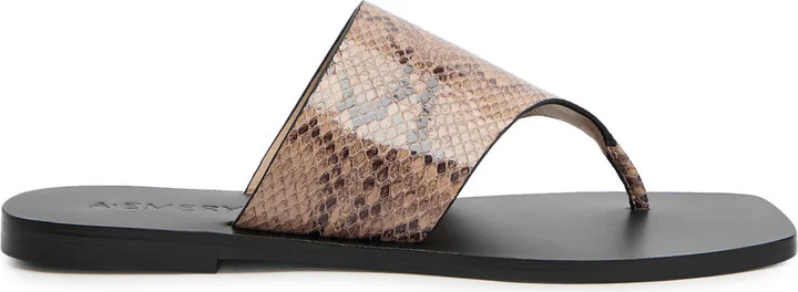 A.emery Paton Snake-effect Leather Flip Flops