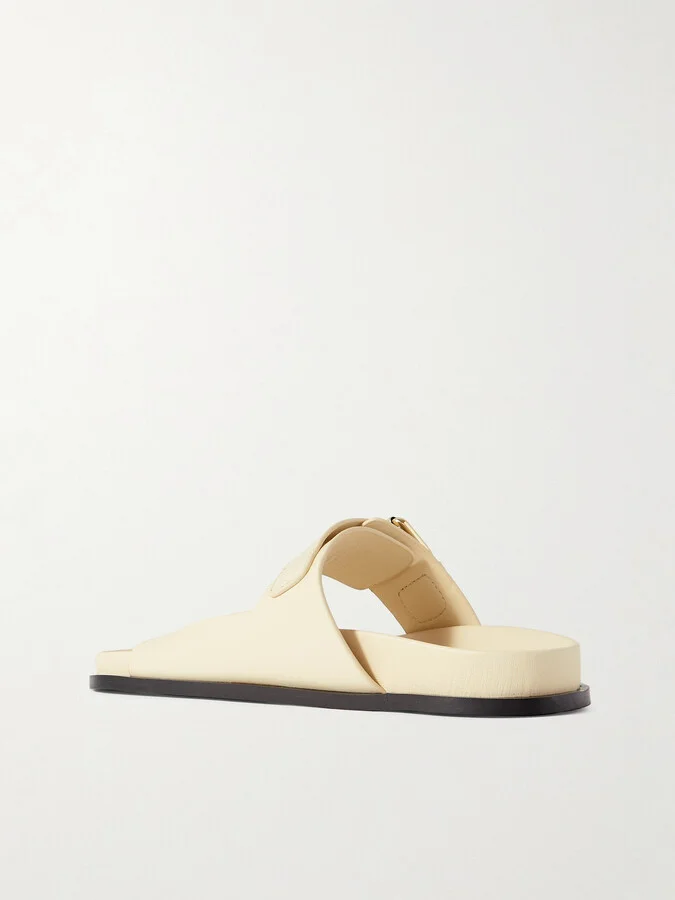 A Emery - Prince Buckled Leather Sandals - White - Image 3