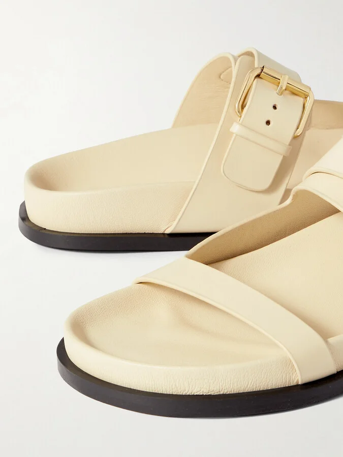 A Emery - Prince Buckled Leather Sandals - White - Image 4