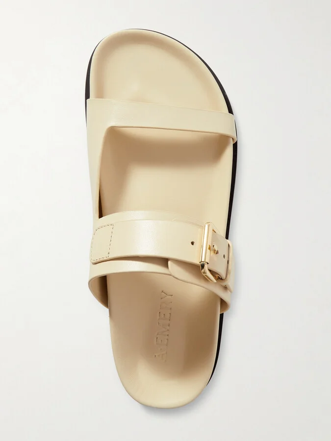 A Emery - Prince Buckled Leather Sandals - White - Image 5