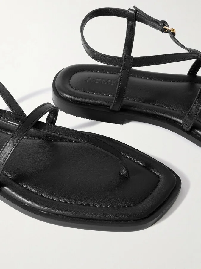A Emery - Remly Leather Sandals - Black - Image 4