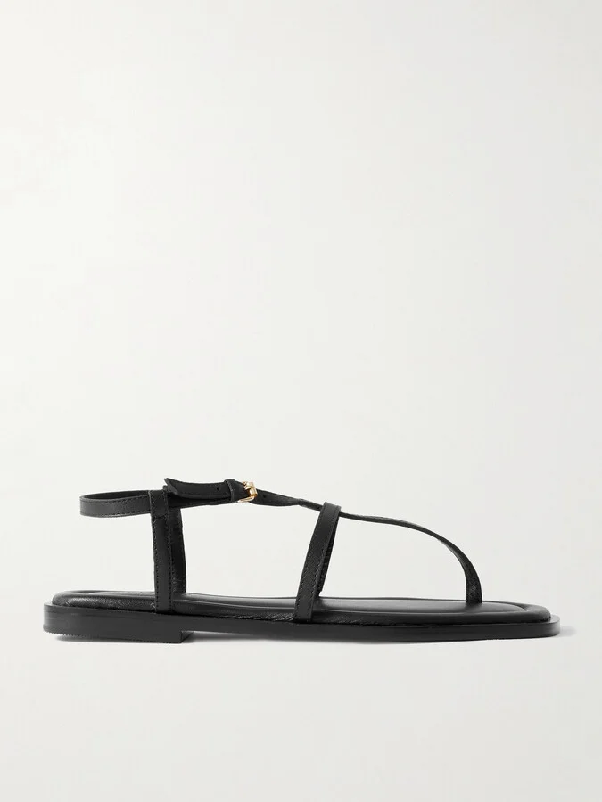A Emery - Remly Leather Sandals - Black