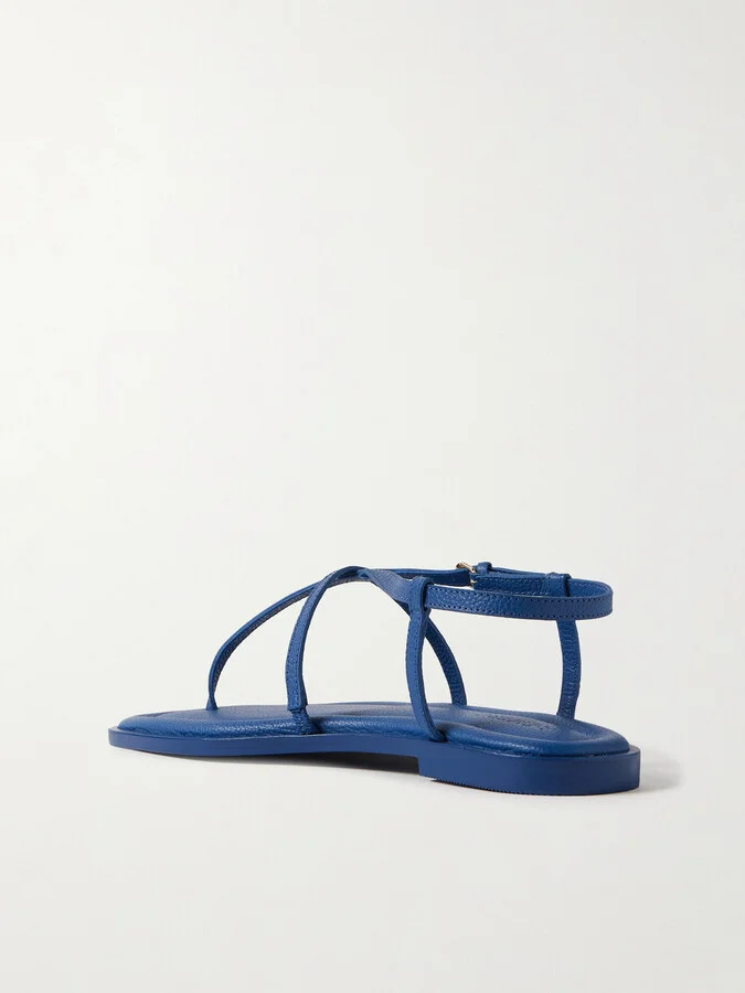 A Emery - Remly Textured-leather Sandals - Blue - Image 3