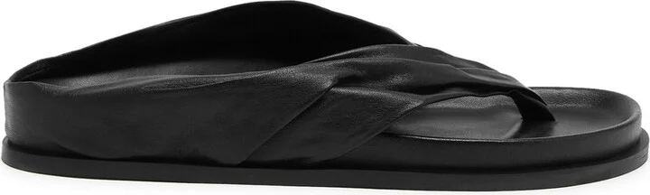 A.emery Shaw Leather Flip Flops