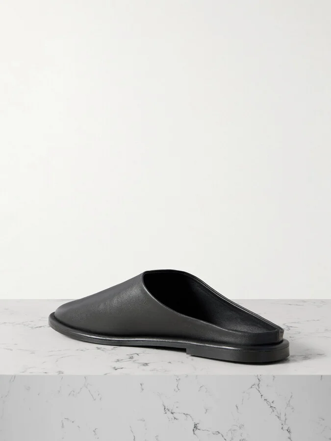 A Emery - Spencer Leather Slippers - Black - Image 3