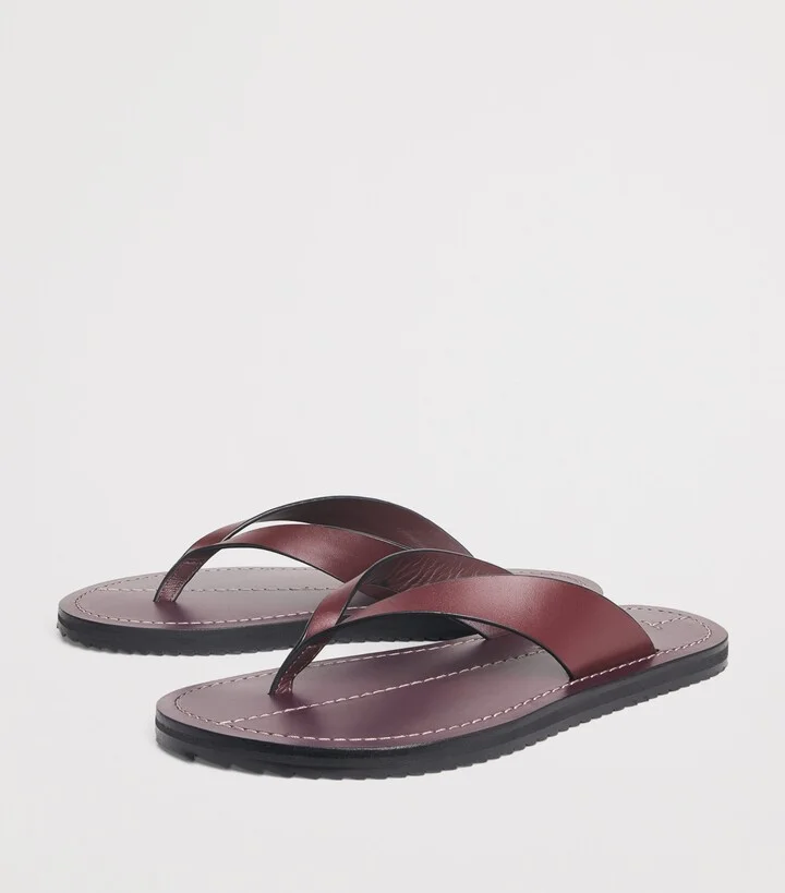 A.Emery Suede Flora Flip Flops - Image 3